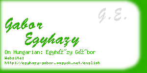 gabor egyhazy business card